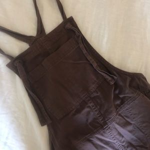 Aerie werk & play twill overalls